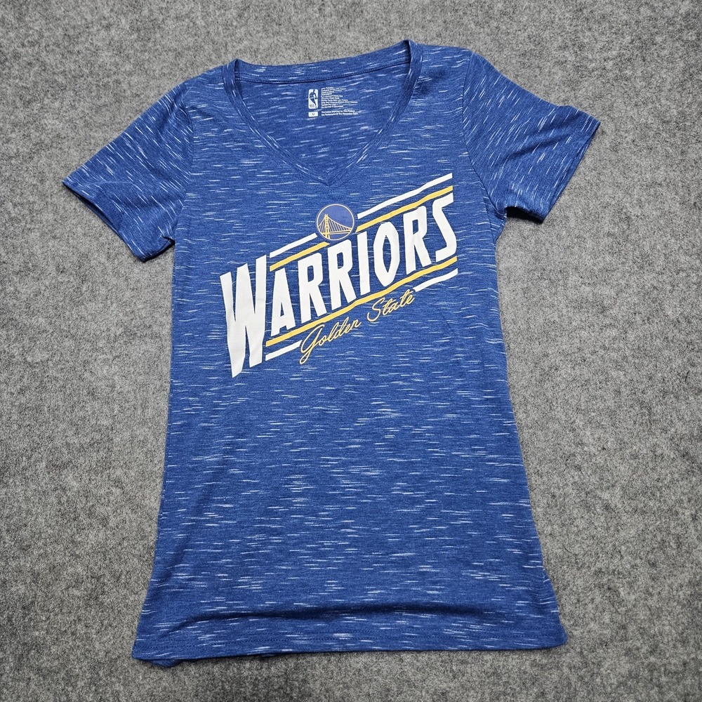 NBA Golden State Warriors V-Neck Tee Blue Sz: M